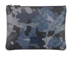 Signature Camo Pouch, Canvas, Blue, F11953-F76950, 3*